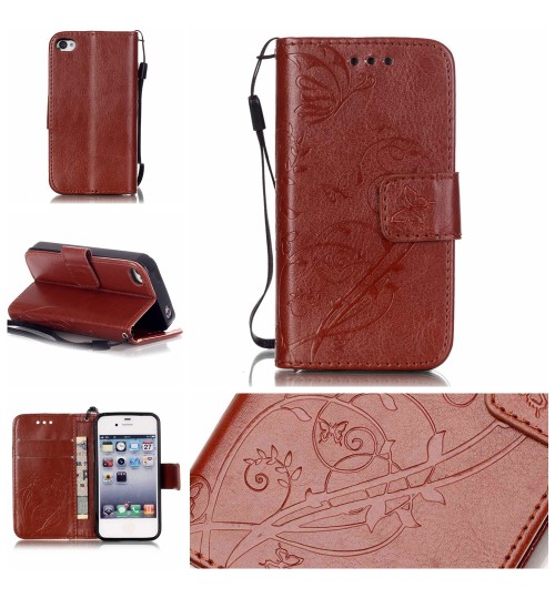 iPhone 4 4s Premium Embossing wallet leather case