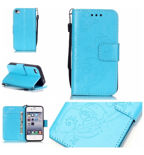 iPhone 4 4s Premium Embossing wallet leather case