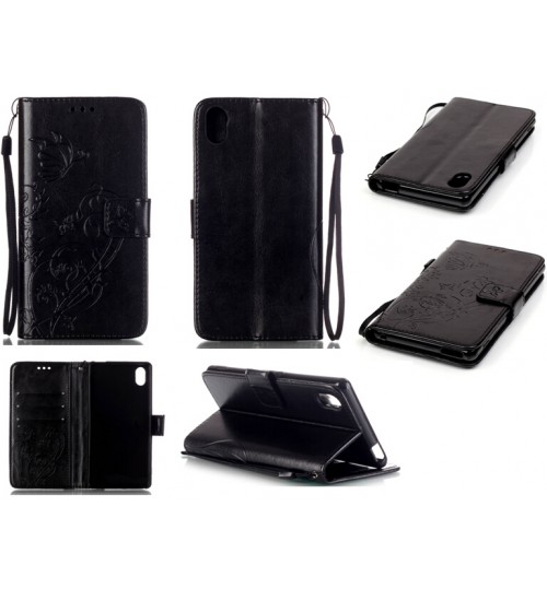 Sony M4 Aqua Premium Embossing wallet leather case