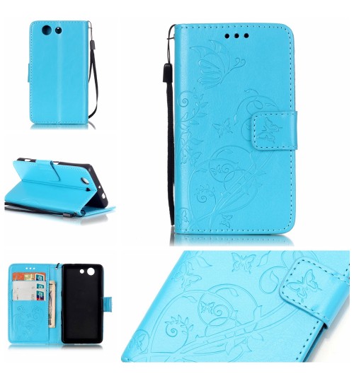 Sony Z3 compact Embossing wallet leather case