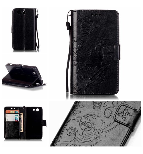 Sony Z3 compact Embossing wallet leather case