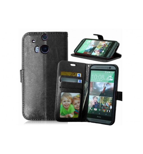 HTC ONE M8 Case ID window wallet leather