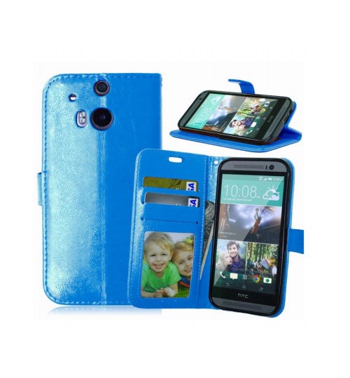 HTC ONE M8 Case ID window wallet leather