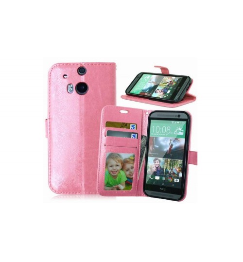 HTC ONE M8 Case ID window wallet leather