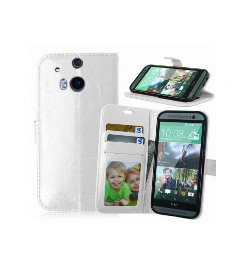 HTC ONE M8 Case ID window wallet leather