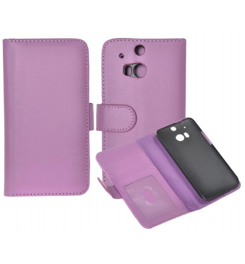 HTC ONE M8 Case ID window wallet leather