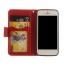 iPhone 5 5s SE printed ID wallet leather case