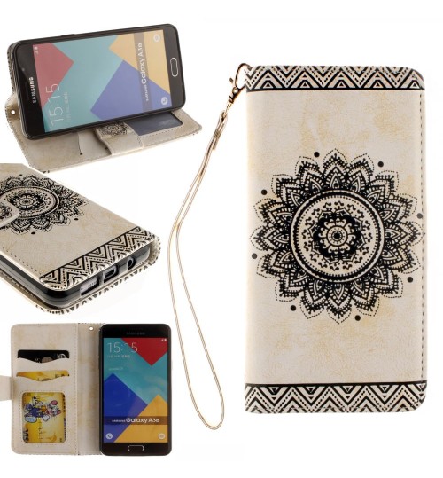 Galaxy A3 2016 printed ID wallet leather case