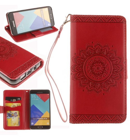 Galaxy A3 2016 printed ID wallet leather case