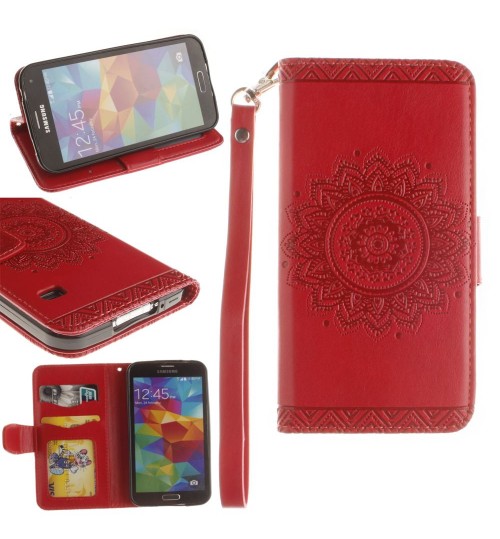 Galaxy S5 printed ID wallet leather case