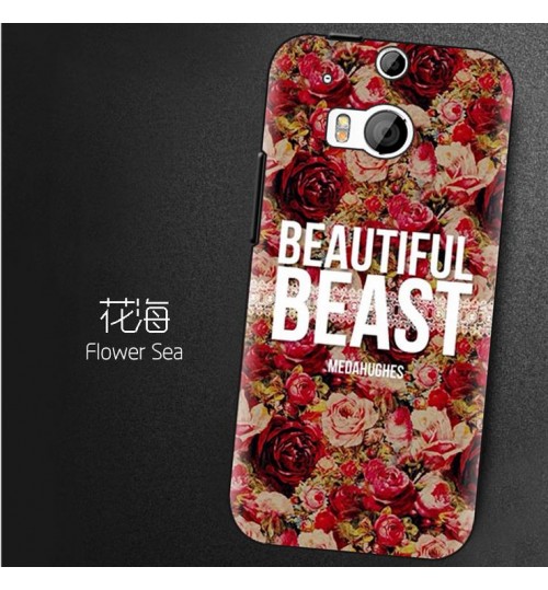 HTC M8 Ultra slim soft gel printed case