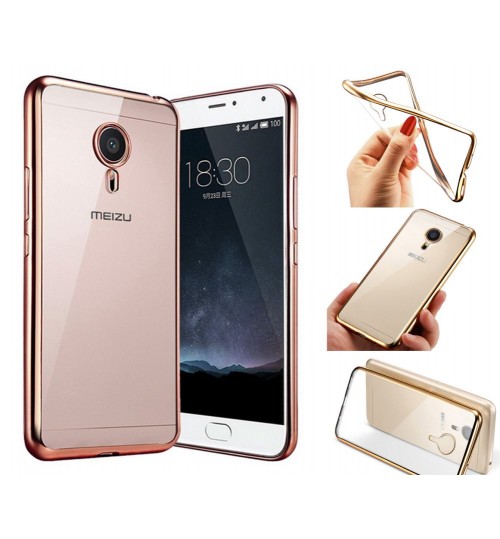 MEIZU M3 Note case plating bumper with clear gel back cover case