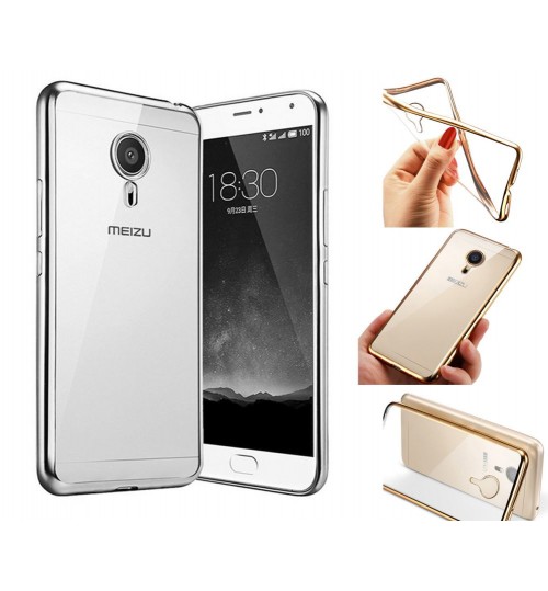 MEIZU M3 Note case plating bumper with clear gel back cover case