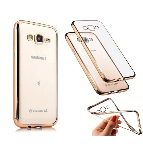 Galaxy J2 case bumper w clear gel back cover