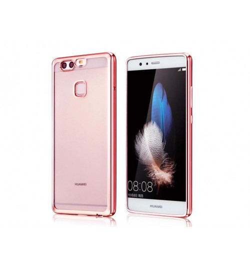 Huawei P9 Plus case bumper w clear gel back cover