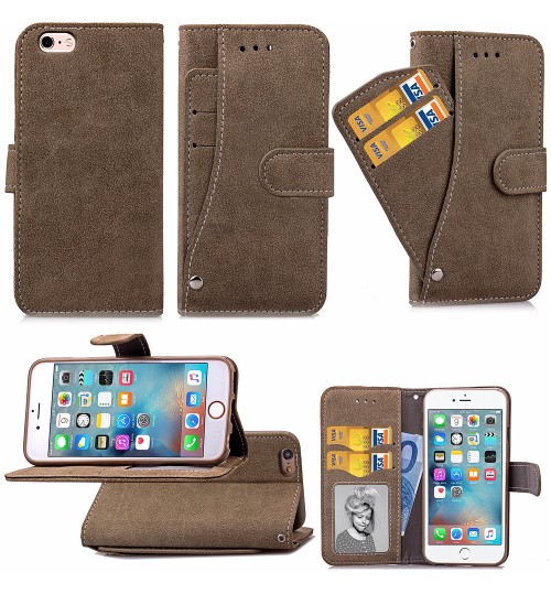 iPhone 6 Plus Multifunction wallet ID leather case