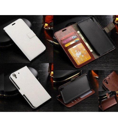 Huawei Y6 vintage fine leather wallet case