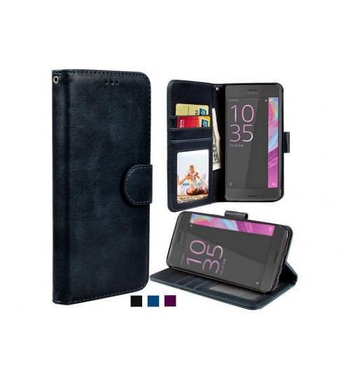 Sony Xperia X vintage fine leather wallet case