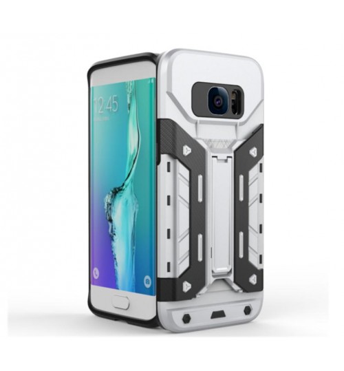 Galaxy S7 Edge Card Holder Hybrid Kickstand Case