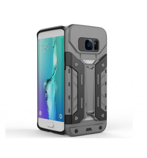 Galaxy S7 Edge Card Holder Hybrid Kickstand Case