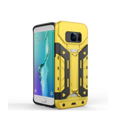 Galaxy S7 Edge Card Holder Hybrid Kickstand Case