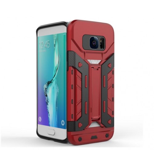 Galaxy S7 Edge Card Holder Hybrid Kickstand Case