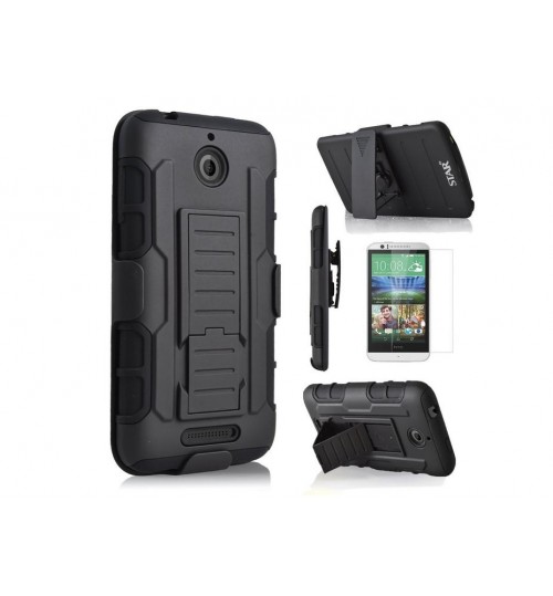 HTC 510 Hybrid armor Case+Belt Clip Holster DESIRE 510