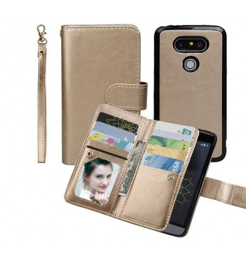 LG G5 double wallet leather case detachable