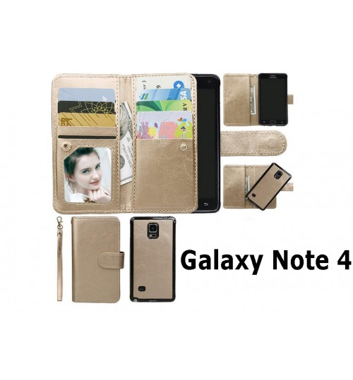 Galaxy NOTE 4 detachable wallet leather case