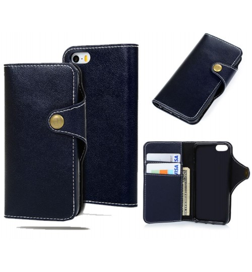 iPhone 5 5s SE case Fine Leather wallet case