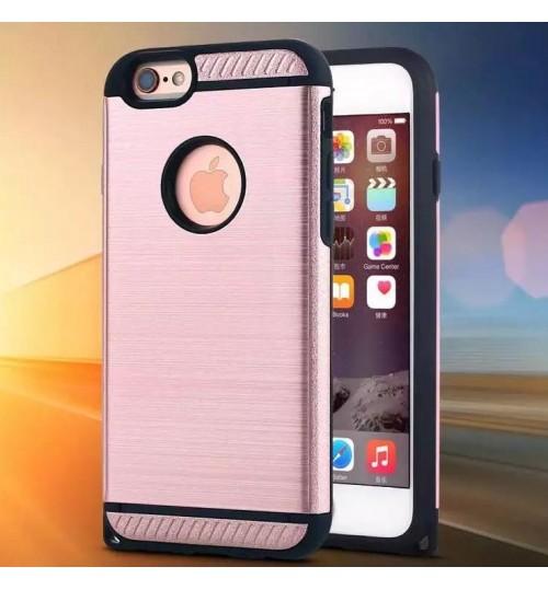 iPhone 6 6s case brushed metal heavy duty shockproof slim case