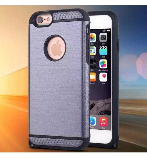 iPhone 6 6s case brushed metal heavy duty shockproof slim case