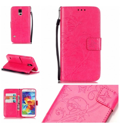 Galaxy S5 Mini Case Premium Leather wallet Folio case