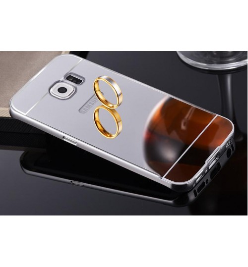 Galaxy S6 Slim Metal bumper with mirror back cover case