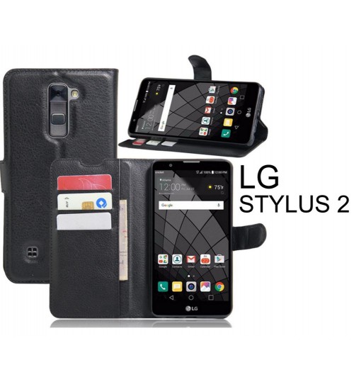 LG Stylus 2 case wallet leather flip case cover