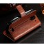 Huawei Y3 Vintage Fine Leather Wallet Case - Brown