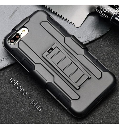 iPhone 7 Plus case Hybrid Rugged Armor Military Grade Case+Belt Clip Holster