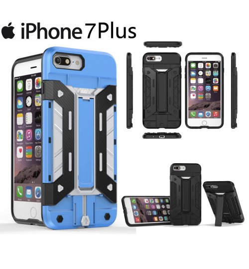 iPhone 7 plus Case Card Holder Kickstand Case