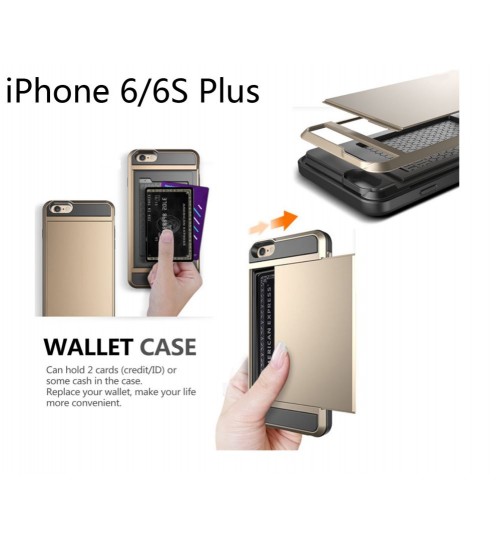 iPhone 6 6s Plus  impact proof hybrid case card holder