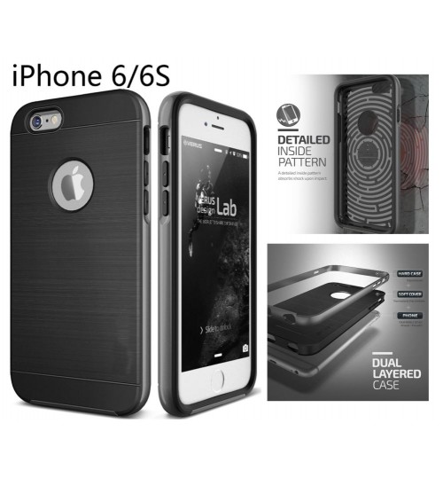 Iphone 6/6S   impact proof hybrid case brushed met