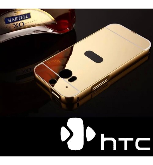 HTC ONE M8 Slim Metal bumper with mirror back cover case