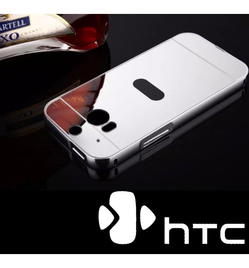 HTC ONE M8 Slim Metal bumper with mirror back cover case