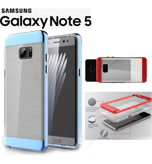 Galaxy Note 5 hybird bumper with clear back case