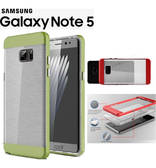 Galaxy Note 5 hybird bumper with clear back case