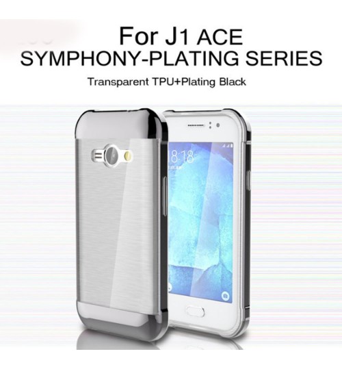 Galaxy J1 ACE hybird bumper with clear back case