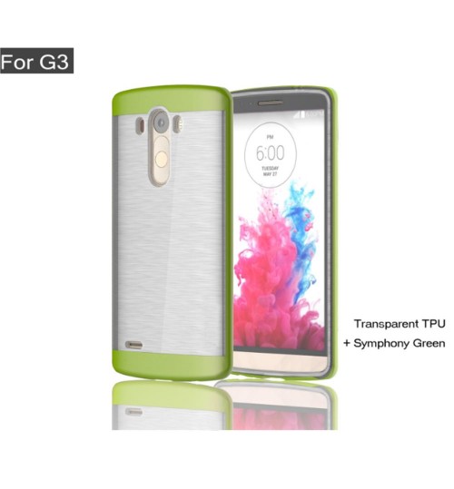 LG G3 hybird bumper with clear back case