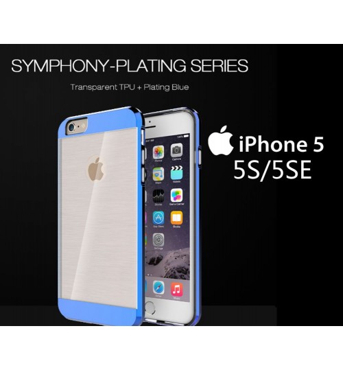 iphone 5/5s/5se  hybird bumper with clear back case
