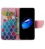 iPhone 7 case wallet leather card holder cover case printed leather