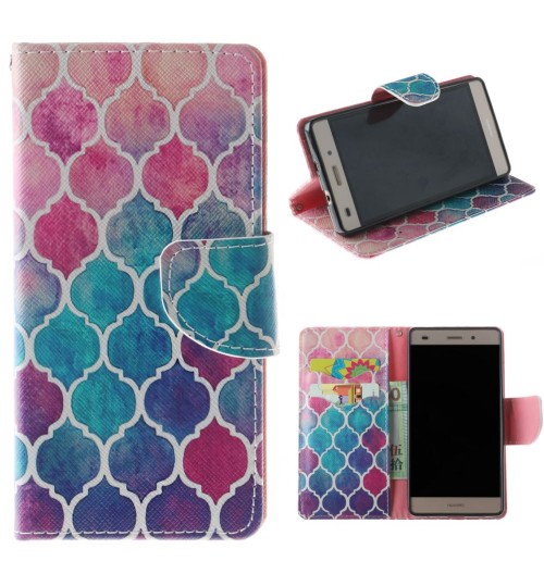 Huawei P8 lite case wallet leather case printed