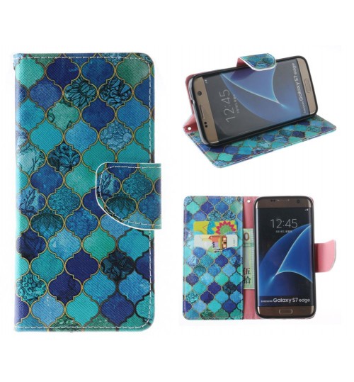 Galaxy S7 EDGE case wallet leather case printed